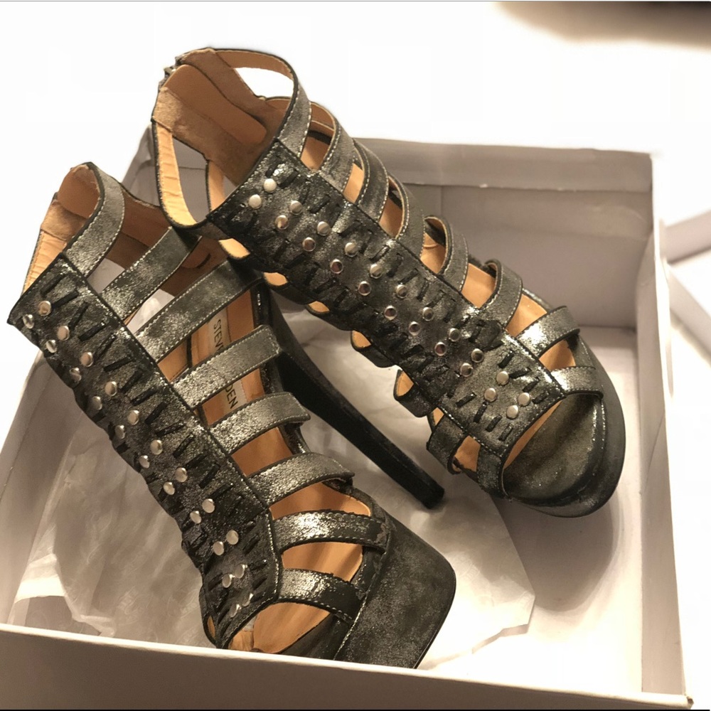 Steve Madden silver high heels
